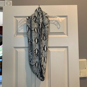 Michael Kors Gray Snakeprint Infinity Scarf